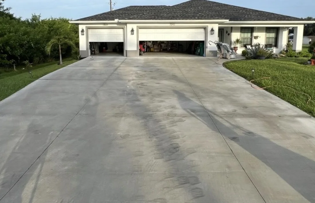 Driveway coating before