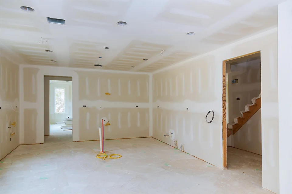 Drywall joint compound being applied